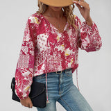 Women's Solid Color Tie Front Chiffon Peasant Blouse