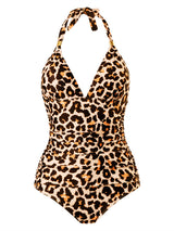 Women's Plunge Halter One-piece Swimsuit