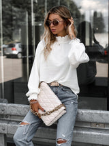 New women's all-match loose solid color top shirt