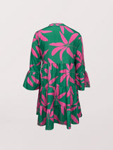 Women's floral print bell sleeve dress