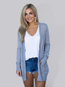 Women's New Tops Long Sleeve Knitted T-Shirt Cardigan