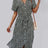 Casual resort style spring and summer large print streamer dress