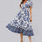 All-over positioning print printed puff-sleeved maxi-neck dressSizing: True to size Material composition: 95% polyester, 5% spandex Material: Polyester Pattern: Self design Season: Spring-Summer Sleeve_type: Regular sleeve Style: Grace Sleeve_length: Long