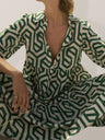 Women's Jersey-fabric Maxi Dress And Long-sleeve Jacket