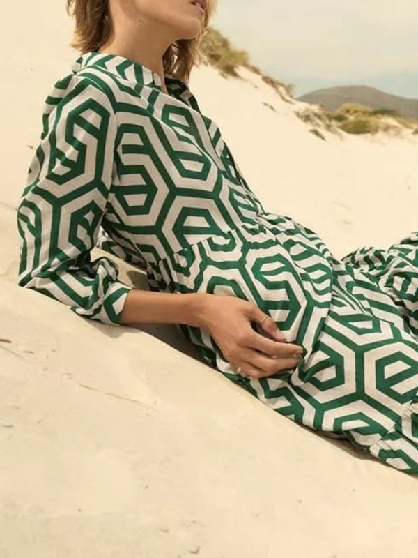 Women's Jersey-fabric Maxi Dress And Long-sleeve Jacket