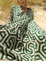 Women's Jersey-fabric Maxi Dress And Long-sleeve Jacket