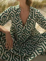 Women's Jersey-fabric Maxi Dress And Long-sleeve Jacket