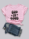 Women's Cute Letters Graphic Short Sleeve Top