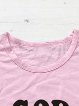 Women's Cute Letters Graphic Short Sleeve Top