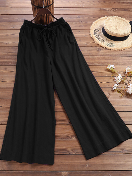 Women's High Waist Linen Pants