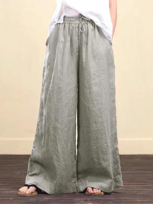 Women's High Waist Linen Pants