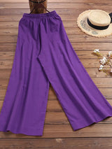 Women's High Waist Linen Pants