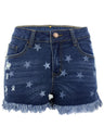 Women's All Over Star Print Denim Shorts