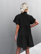 Women's Short Sleeve Tiered Babydoll Dress