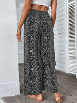 Women's Leopard-print Flared Pull-on Pants