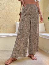 Women's Leopard-print Flared Pull-on Pants