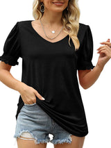 Women's Layered Puff Sleeve Top