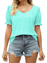Women's Layered Puff Sleeve Top