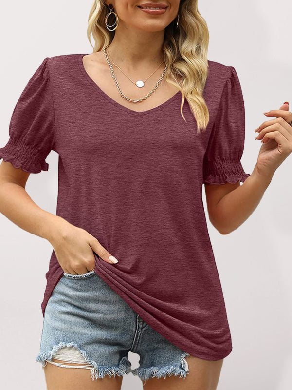 Women's Layered Puff Sleeve Top