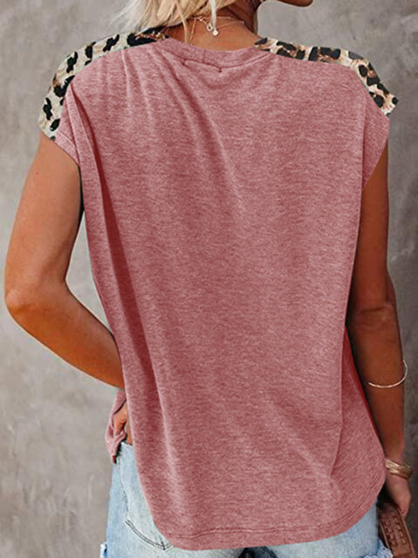 Women's Short Sleeve Animal Print Top