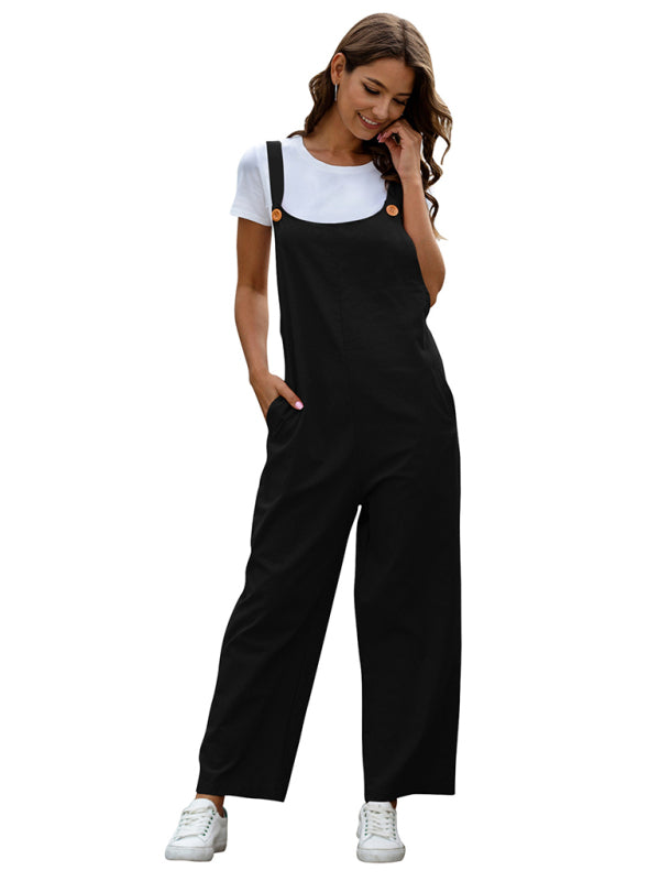Women's Solid Color The Rompers Overalls