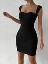 Women's Solid Color Sweetheart Neck Cocktail Dress