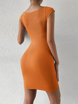 Women's Solid Color Sweetheart Neck Cocktail Dress