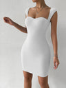 Women's Solid Color Sweetheart Neck Cocktail Dress