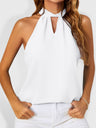 Women's Solid Color Twist-neck Halter Top