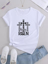 Women's Easter He Has Risen Graphic Crew Neck Tee