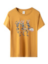 Women's Easter Day Graphic Bunnies And Skeletons Dancing Happy Easter Dancer T-shirt
