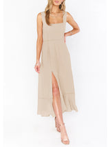 Women's Elegant and Fashionable Commuter Slit French High-end Sense Dress