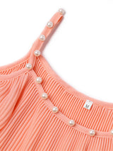 Women's Solid Color Imitation Pearl-embellished Camisole