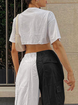 Women's Mixed Media Cargo Pants