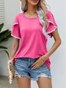 Women's Tulip Sleeve Chiffon Top