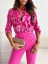 European and American fashion new long sleeve printed shirt women