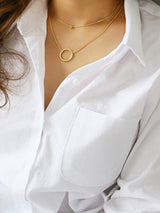 Women's Solid Color Button-up Long-sleeve Shirt