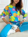 European and American fashion six-color printed shirt