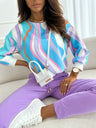 European and American fashion six-color printed shirt