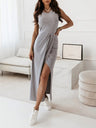 Women's Tank Top Sleeveless Long Slit Dress