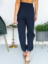 Women's Solid Color High Waist Casual Cropped Pants