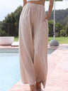 Women's Solid Color Casual Loose Wide Leg Trousers
