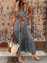 Women's Printed Sleeveless Shirtdress