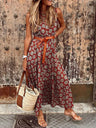 Women's Printed Sleeveless Shirtdress