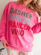 Women's New Christmas Cartoon Pattern Printed Casual Round Neck Sweatshirt