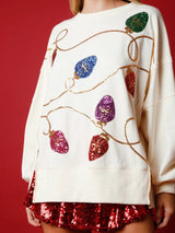 New women's Christmas sequined long-sleeved pullover sweatshirt