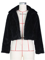 Opulence Emporion Women's leather lapel short jacket