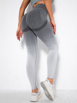 Women's Seamless Gradient Slim Body Quick-drying Sexy Peach Hip Sports Fitness Pants