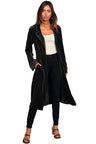 Women's gold velvet casual long lapel blazer